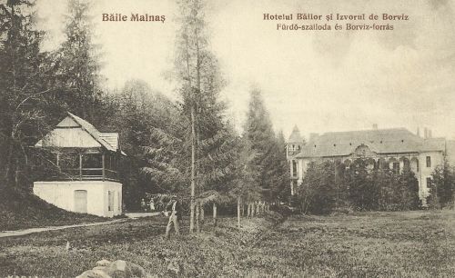 Málnás:Fürdő szálloda (Ilonka villa) és borviz forrás.1927