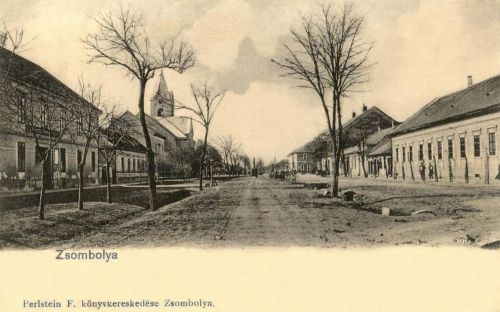 Zsombolya:Fő utca a templommal.1903